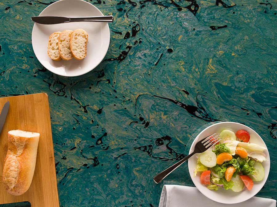Metallic epoxy countertops suitable for all modern kitchens available in Hertfordshire